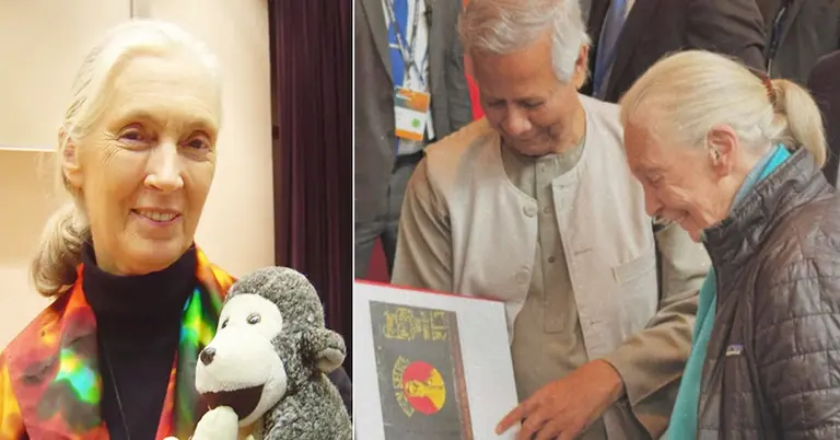 ড. জেন গুডল ও প্রধান উপদেষ্টা